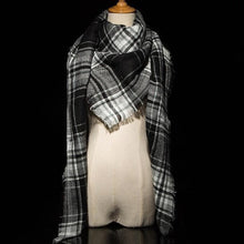 Large Luxury Plaid Cashmere Scarf-Clothing-SHED71-13-SHED71