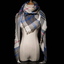 Large Luxury Plaid Cashmere Scarf-Clothing-SHED71-14-SHED71