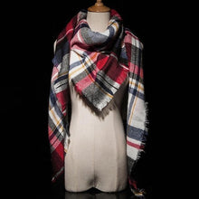 Large Luxury Plaid Cashmere Scarf-Clothing-SHED71-16-SHED71