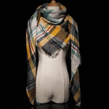 Large Luxury Plaid Cashmere Scarf-Clothing-SHED71-18-SHED71