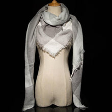 Large Luxury Plaid Cashmere Scarf-Clothing-SHED71-19-SHED71