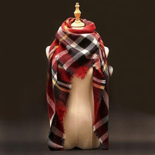 Large Luxury Plaid Cashmere Scarf-Clothing-SHED71-2-SHED71