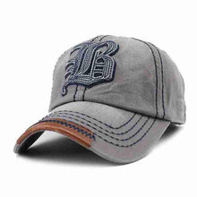 "LB" Baseball Cap | Gray-Caps-SHED71-SHED71