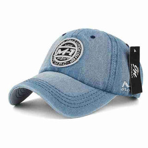 "M-1 Fight Fight" Denim Cap | Gray Patch-Caps-SHED71-SHED71