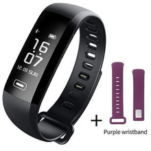 Smart Fitness Watch with Medical Support + 50 Word Information | Black + Purple Spare Strap-Watches-SHED71-SHED71