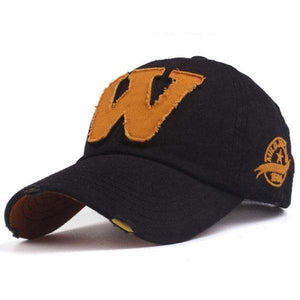 "W" Baseball Cap | Black-caps-SHED71-black-SHED71