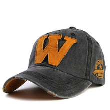 "W" Baseball Cap | Brown-Caps-SHED71-black gray-SHED71