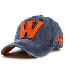 "W" Baseball Cap | Brown-Caps-SHED71-Blue-SHED71