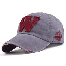 "W" Baseball Cap | Brown-Caps-SHED71-Gray-SHED71