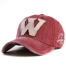 "W" Baseball Cap | Brown-Caps-SHED71-Red-SHED71