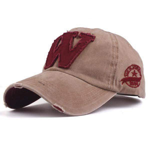 "W" Baseball Cap | Khaki-Caps-SHED71-Khaki-SHED71