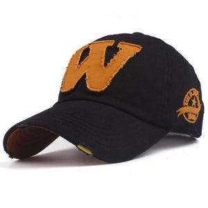 "W" Baseball Cap | Red-Caps-SHED71-black-SHED71