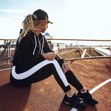 White Stripe Leggings-Leggings-SHED71-SHED71
