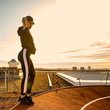 White Stripe Leggings-Leggings-SHED71-SHED71