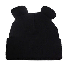 Winter Warm Knitted Hat w/ Cute Ears-Clothing-SHED71-Black-SHED71