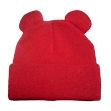 Winter Warm Knitted Hat w/ Cute Ears-Clothing-SHED71-Red-SHED71